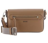 DKNY Women's Bryant AVE MEDIUM Flap Crossbody 100% Cow Leather, Cappucino