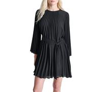 DKNY,Women's Dresses,L/S Pleated A-LINE, Black,10