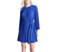 DKNY,Women's Dresses,L/S Pleated A-LINE, Radiant Blue,10