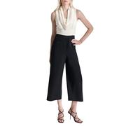 DKNY,Women's Dresses,S/L Cowlneck Patch P, Eggshell/BLK,6