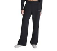 DKNY,Women's MINI Stud Logo Wide Leg Pant with Pockets, Black, L