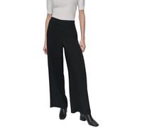 DKNY,Women's Pull ON Wide Leg Twill Pant, Black,S