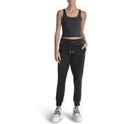 DKNY Women's Rhstn Logo Jogger, Black, Medium