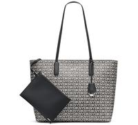 DKNY Women's Saige EW TOP Zip Tote Bag, Black Logo and Black