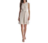 DKNY Women's Sleeveless Jewel Neck Front Dress, Eggshell, Size 42