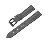 DKWOIS 18-20-22 mm wasserdichtes Lederarmband mit Schnellverschluss, Stoff, Sportarmband aus Segeltuch, kompatibel mit Taucheruhren(Gray-Black Buckle,18mm)