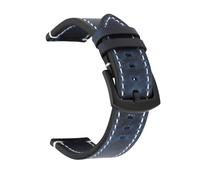 DKWOIS 18 mm, 19 mm, 20 mm, 21 mm, 22 mm, 24 mm Uhrenarmband, Retro-Uhrenarmband aus echtem Leder, Universal-Uhrenarmbänder, Armband aus Rindsleder(Blue,18mm)