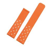 DKWOIS 22 mm weiches Gummi-Silikon-Armband, kompatibel mit TAG HEUER-Armband MONACO CARRERA FORMEL 1, Uhrenarmband mit Faltschließe(Orange no buckle)