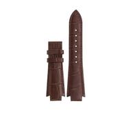 DKWOIS 24x14mm Rindsleder Armband for 1853 Tissot T60 Strap Gürtel L875/975K Serie Armband Konvexen Ende uhr Strap Zubehör(Brown no buckle)