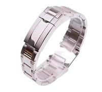 DKWOIS 904L Stahl-Uhrenarmbänder, kompatibel mit Rolex SUBMARINER DAYTONA, Herren-Uhrenarmband mit Faltschließe, 20 mm, 21 mm, massives Edelstahl-Uhrenarmband(Bright silver,21mm)