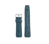 DKWOIS AE1200 Armband 18mm Kompatibel Mit Casio AE-1200 AE1300 A158W/A168 W-216H F-91W F84 F105/108 Weiche Kuh Leder uhr Strap Männer Armband(Blue-steel buckle)