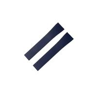 DKWOIS CTS Fluorkautschuk-Uhrenarmband 18 19 20 21 22 mm Schnellverschluss-Faltschließe Uhrenarmbänder Wasserdicht Herren FKM-Armband for Zuschneiden(Blue,21MMX16MM_BLACK BUCKLE)