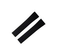 DKWOIS CTS Fluorkautschuk-Uhrenarmband 18 19 20 21 22 mm Schnellverschluss-Faltschließe Uhrenarmbänder Wasserdicht Herren FKM-Armband for Zuschneiden(Black,22MMX18MM_SILVER BUCKLE)