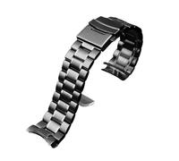 DKWOIS Edelstahl-Uhrenarmband, gebogenes Armband, kompatibel mit Casio EFV-540 BEM501/506 EFB-660 BEM-506 ECB900, Herrenarmband, 20 mm, 22 mm(A black,22mm)