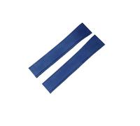 DKWOIS FKM-Gummi-Uhrenarmbänder, kompatibel mit Daytona Rolex-Uhren, Schnellverschluss-Federschnalle, 19 mm, 20 mm, 21 mm, 22 mm, auf Maß zuschneidbar(Blue,22X20MM_BLACK BUCKLE)