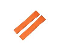 DKWOIS FKM-Gummi-Uhrenarmbänder, kompatibel mit Daytona Rolex-Uhren, Schnellverschluss-Federschnalle, 19 mm, 20 mm, 21 mm, 22 mm, auf Maß zuschneidbar(Orange,19X18MM_NO BUCKLE)