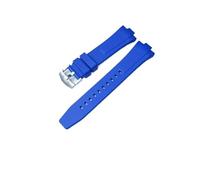 DKWOIS Fluorkautschuk-Uhrenarmband, kompatibel mit Citizen TSUYOSA Collection NJ0150 NJ0151ME FKM-Uhrenarmbänder, Herren- und Damenarmband, bunt(Blue)