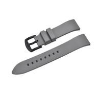 DKWOIS Hochwertiges Fluorkautschuk-Uhrenarmband mit Schnellverschluss, FKM-Uhrenarmband, 18-19-20-21-22-23-24 mm, kompatibel mit allen Taucheruhrenarmbändern(Grey Black,24mm)