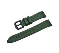 DKWOIS Hochwertiges Fluorkautschuk-Uhrenarmband mit Schnellverschluss, FKM-Uhrenarmband, 18-19-20-21-22-23-24 mm, kompatibel mit allen Taucheruhrenarmbändern(Green Black,18mm)
