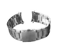 DKWOIS Kompatibel mit Casio MDV106 Edelstahl-Armband mit gebogenem Ende MTP-1374 MTP-1375 MDV-106 Armbandkette aus massivem Metall, 22 mm, Herrenarmband(MDV-106 matte)