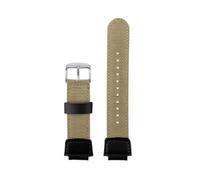 DKWOIS Kompatibel mit Casio Strap DW-9052 9050 9051 DW6900 Serie Herren Outdoor Sports Nylon Canvas Uhrenarmband Modifikationszubehör(Khaki silver A)