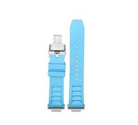 DKWOIS Kompatibel mit Casio Strap GM-5600 DW5600/DW5610 GM-110 Serie Fluoro Gummi Armband Sport Silikon herren Uhr Zubehör 16mm(Sky blue S Folding)
