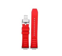DKWOIS Kompatibel mit Casio Strap GM-5600 DW5600/DW5610 GM-110 Serie Fluoro Gummi Armband Sport Silikon herren Uhr Zubehör 16mm(Red S Folding)