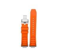 DKWOIS Kompatibel mit Casio Strap GM-5600 DW5600/DW5610 GM-110 Serie Fluoro Gummi Armband Sport Silikon herren Uhr Zubehör 16mm(Orange S Folding)