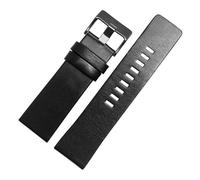 DKWOIS Kompatibel mit Diesel Leder Uhrenarmband DZ7332 DZ7314 DZ7311 DZ7332 Herren Armbanduhr Band Armband Zubehör 26MM 28MM 30MM 32M(Black black buckle,28mm)