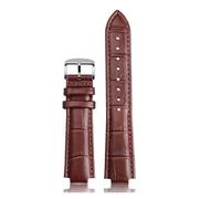 DKWOIS Kompatibel mit LV-Uhrenarmband for Louis Vuitton Tambour Series Mouth 10 12 mm Uhrenarmband Herren Damen Q114k Q1121 Lederarmband(Brown silver A,21.12mm)
