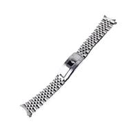 DKWOIS Rolamy 20 mm Jubilee Hollow Endband mit Oyster-Faltschließe, Edelstahl-Uhrenarmband, kompatibel mit Casio MTP1302