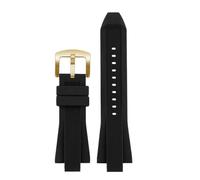 DKWOIS Silikon-Uhrenarmband kompatibel mit Michael Kors Armband Mk 8184 8729 9020 MK8152 MK9020 9026 8296 8445 Herrenarmband 29 x 13 mm Orange Blau(Black-gold buckle)