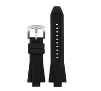 DKWOIS Silikon-Uhrenarmband kompatibel mit Michael Kors Armband Mk 8184 8729 9020 MK8152 MK9020 9026 8296 8445 Herrenarmband 29 x 13 mm Orange Blau(Black-steel buckle)