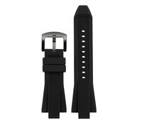 DKWOIS Silikon-Uhrenarmband kompatibel mit Michael Kors Armband Mk 8184 8729 9020 MK8152 MK9020 9026 8296 8445 Herrenarmband 29 x 13 mm Orange Blau(Black-black buckle)