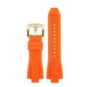 DKWOIS Silikon-Uhrenarmband kompatibel mit Michael Kors Armband Mk 8184 8729 9020 MK8152 MK9020 9026 8296 8445 Herrenarmband 29 x 13 mm Orange Blau(Orange-gold buckle)