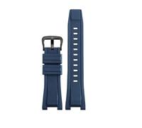 DKWOIS Sport-Armband aus Silikonkautschuk, kompatibel mit G-SHOCK GST-Serie GST-W300 210 400G S130 S310 S330 B100, Uhrenarmband aus Gummi(Blue black)
