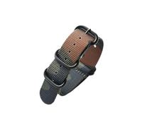 DKWOIS Uhrenarmband aus Nylon mit Tarnmuster, langes Segment 18 20 22 24 mm, grün-blaues Tarnmuster, geeignet for Bergsteiger.(Color A Brack buck,18mm)