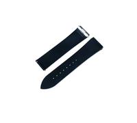 DKWOIS Uhrenarmband Damen Herren Fluorkautschuk FKM Kautschuk Uhrenarmbänder Kompatibel mit Cartier Santos Schnellverschluss Himmelblaues Uhrenarmband(Black,M_NO BUCKLE)