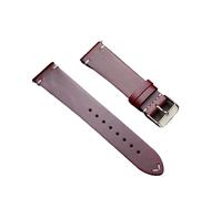 DKWOIS Universelles Uhrenarmband aus echtem Leder, 18, 19, 20, 21, 22, 24 mm, Retro-Wachs-Design, dünnes Rindsleder, Damen- und Herrenarmband(Wine Red,19mm)