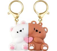DLAIUSMALL 1 Paar Magnetischer Schlüsselanhänger Personalisiert,Partner Schlüsselanhänger (Bear-Key)