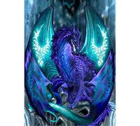 DLMHKA Kreuzstich Stickpackung Drachen 11CT Stickbild Stickvorlage Vorgedruckt Stickset für Anfänger Home Decor 40x50cm