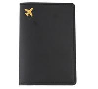 DLUKENY Praktische Reisepasshülle aus PU-Leder mit eleganter Stickerei, Reisepass-Schutzhülle, Reisezubehör, organisiert, kompakt, Reisebrieftasche, Schwarz , Mass Beauty