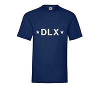 DLX Deluxe mit Sternen Männer T-Shirt Navy L