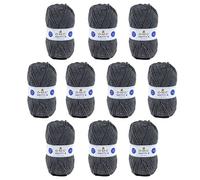 DMC - 10 Knäuel - Strickgarn Knitty 4 - inklusive Erläuterungen | angenehm zu stricken - sehr schöne Qualität | 50 g Knäuel - 140 m | 10 Farben erhältlich