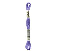 DMC 117-340 Mouline Stickgarn, 6 Stränge, Baumwolle, Mittelblau, Violett, 8,7 m