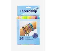 DMC - 24 x teilbares Bastelgarn - Neonfarben | Garn zum Sticken/Kreuzstich, Stricken, Freundschaftsbändchen und Nähen