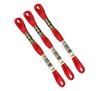 DMC - 3 Stränge Mouliné Spécial 117MC STRAHLENDES ROT 666-100% Baumwoll-Stickgarn - Für alle Sticktechniken geeignet, ideal für Kreuzstich