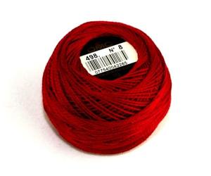 DMC Baumwolle Perle Gewinde Größe 8 498 - Pro 10 Gramm Ball + Gratis Minerva Crafts Craft Guide