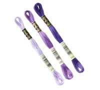 DMC - Set mit 3 DMC Garngarn, 117 MC, 100 % Baumwolle, passt auf alle Techniken und Materialien, ideal für Kreuzstich (ASSVIOLET)