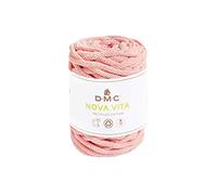DMC Garn Baumwollgarn Nova Vita 4 mm - recyceltes Schlauchgarn 250 g - Farbe 041 Rose